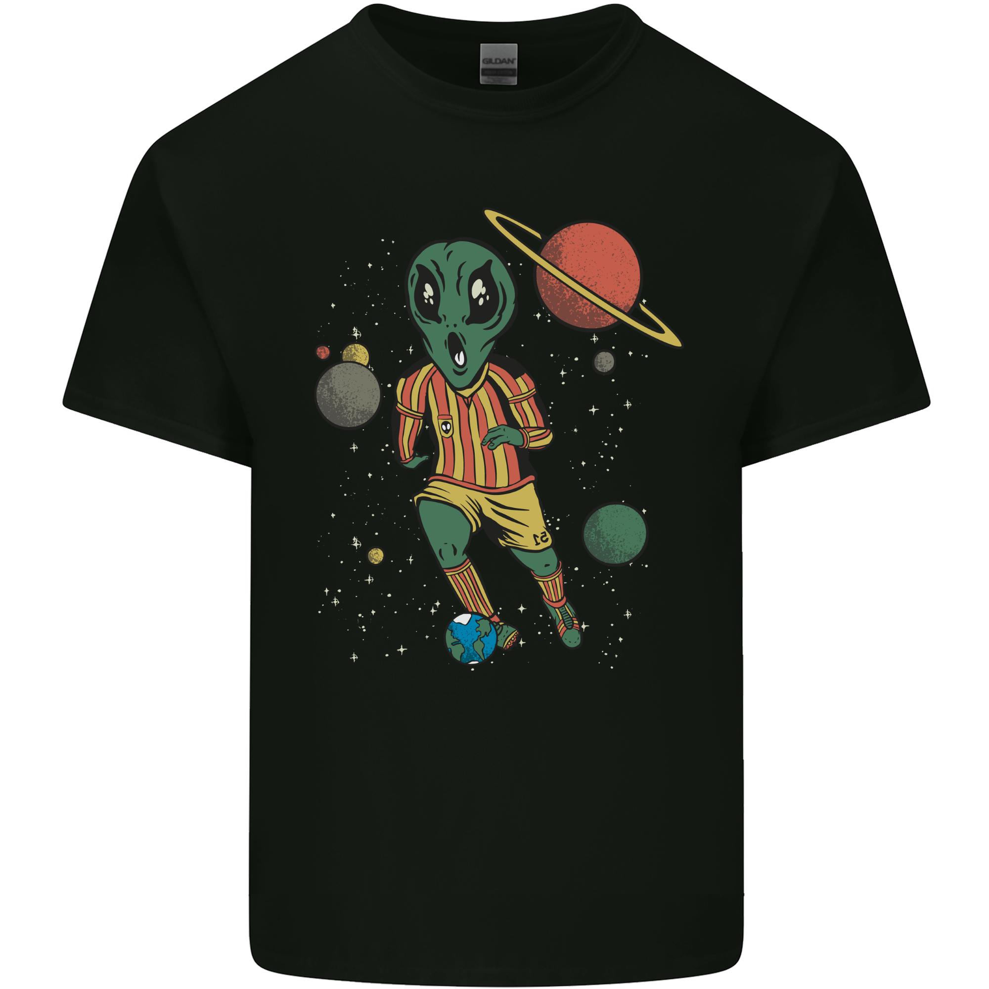 Alien Football Player Space Planets Soccer Unisexs Light Cotton TShirt S