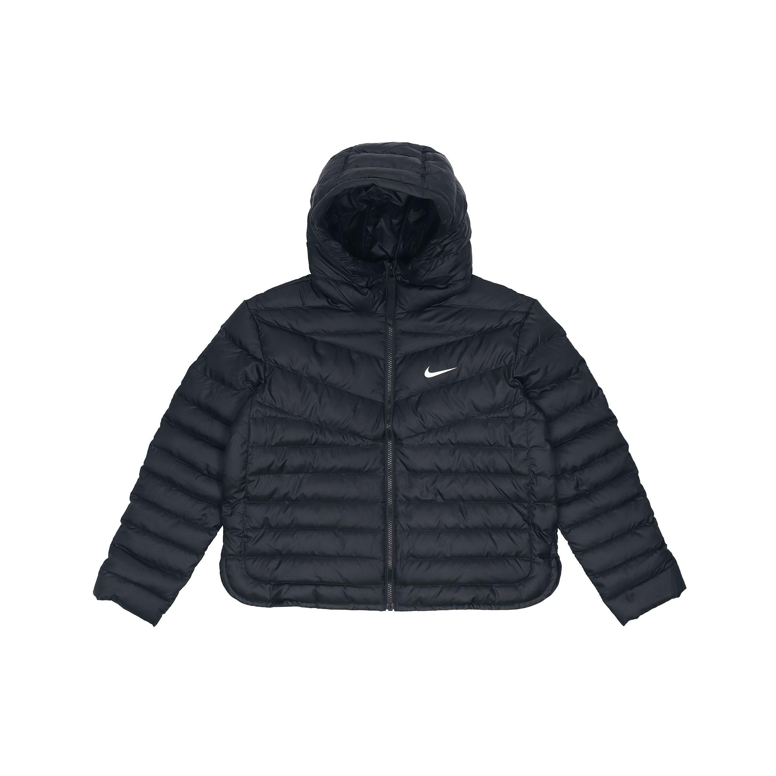 Nike Sportswear Windrunner Women Down Fill Hooded Jacket Black White CU5095-011 XL