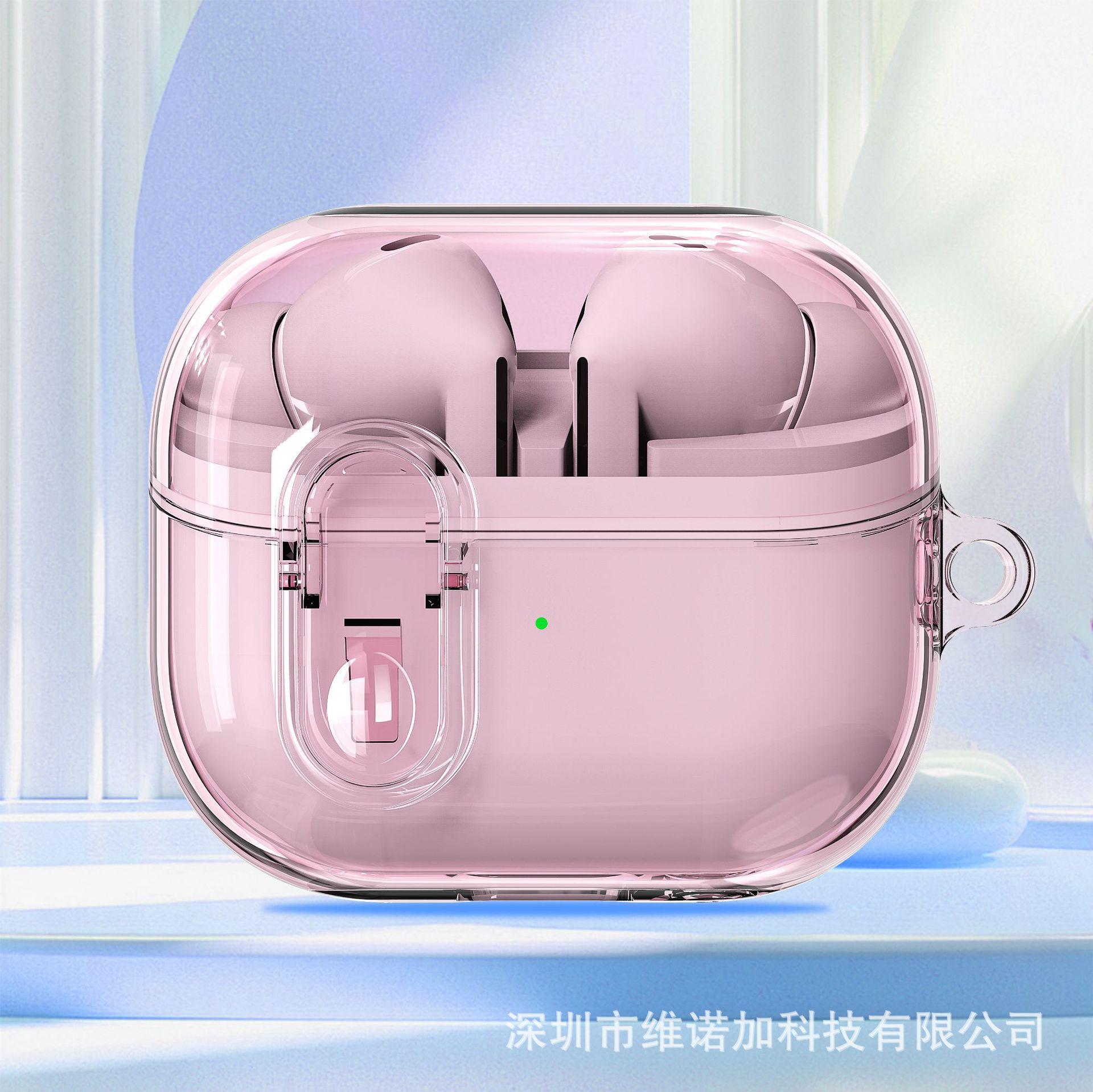 

Прозрачные ледяные кристаллы с предохранительной защелкой для Samsung Galaxy Buds3Pro Galaxy Buds3 TPU+PC Противоударный чехол для наушников с крючком For Buds 3 Pro Case