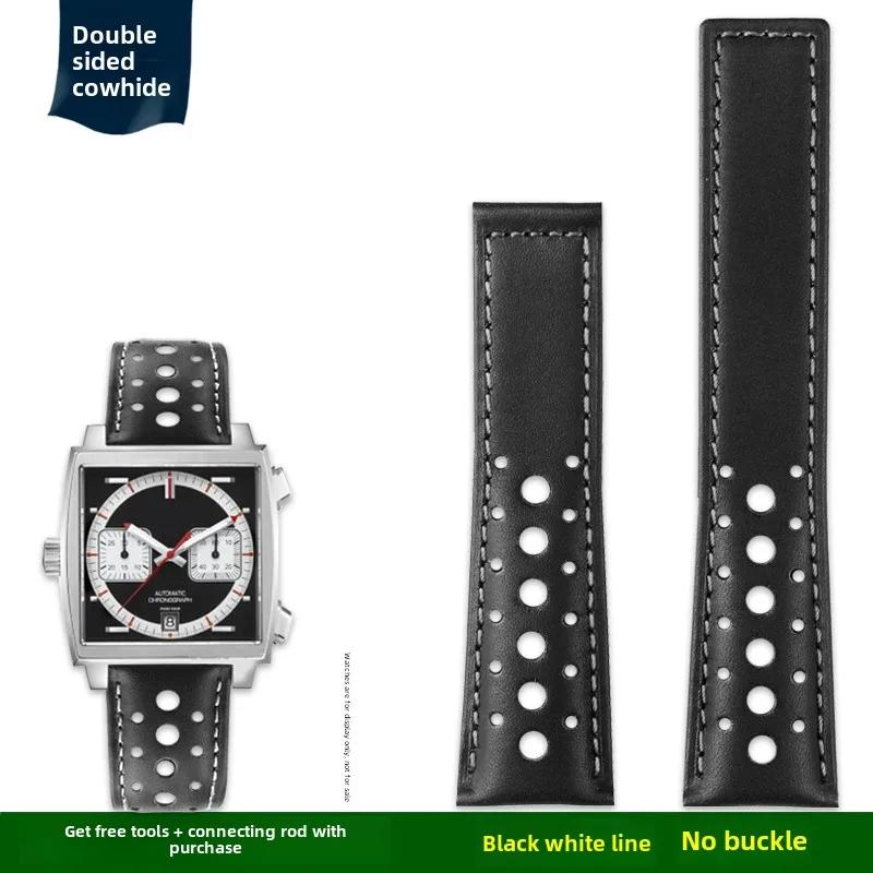 

Ремешок для часов из воловьей кожи 22 мм для TAG Heuer MONACO CARRERA Замена браслета CAW211M 211P CAW211R 211T Мужской браслет из натуральной кожи 22mm width