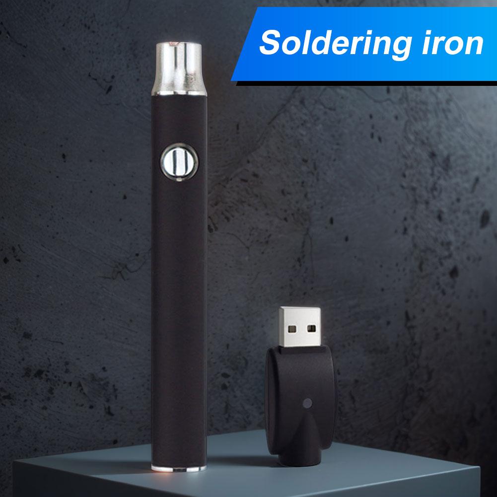 510 Thread Portable Electric Soldering Iron Pen 3 Gears Adjustable Voltage Mini Soldering Iron 350/650/1100mAh with USB Charger