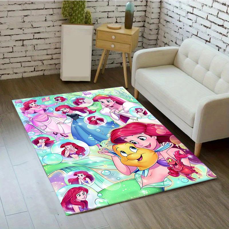The Little Mermaid Area Rug - Soft & Durable For Living Room , Bedroom , And Outdoor Use - Hand Washable Polyester Floor Mat