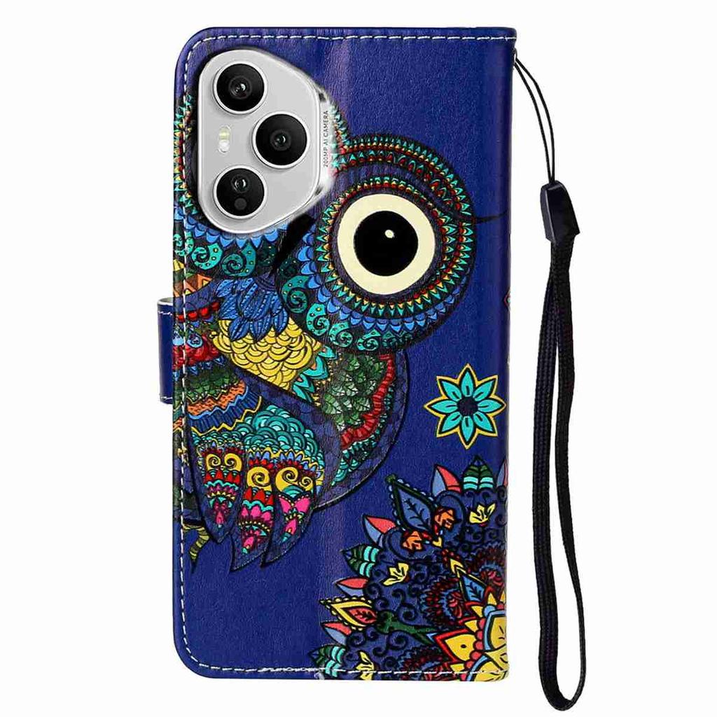 Für Honor 400 Pro 5G (Global) Hülle Muster Leder Brieftasche Handyhülle mit Riemen