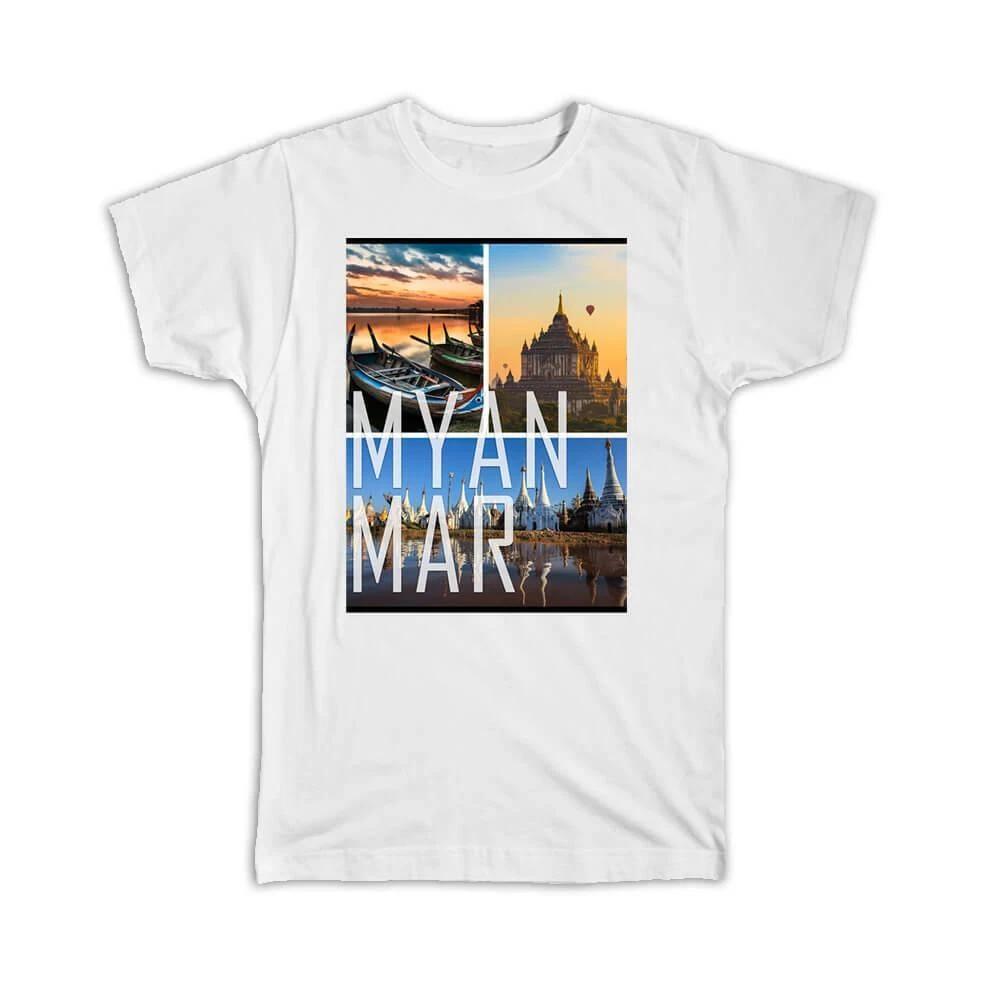 Gift T-Shirt : Myanmar Photographic Landscapes Asian Country Nation Liberty Free L