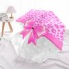 1pc Pink Leopard Bow Print Automatic Opening and Closing Folding Umbrella with 8 Iron Ribs - Portable, Foldable for Travel Yy251124090