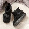 Children's snow boots, winter  styles for boys and girls, big cotton shoes with plush winter shoes, baby snow cotton