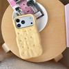 Cartoon Bear Bread Embossed Phone Case for iPhone 12/13/14, Compatible with Apple 15-17 PROMAX