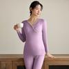 Pregnant Women's Warm Underwear, Pregnancy Base Top, Postpartum Breastfeeding Autumn Clothes, Autumn Pants Set, Autumn and Winter