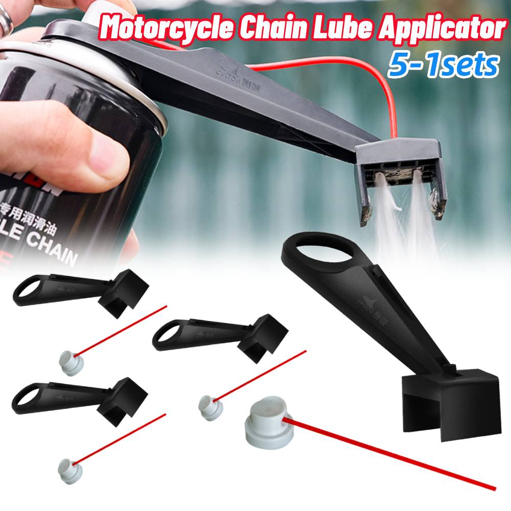 Motorcycle Chain Oiler Spray Gear Motorcycle Chain Oil Applicator For Motorcycle Mess-Free Chain Wax Chain Cleaner Attachment