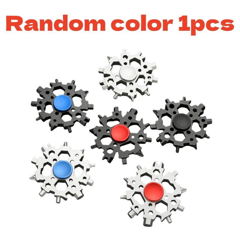 

Multi functional 23 in one fingertip gyro decompression toy snowflake wrench portable outdoor combination maintenance tool