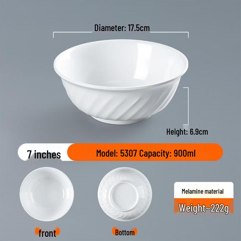 JingJingRS Melamine Noodle Bowl
