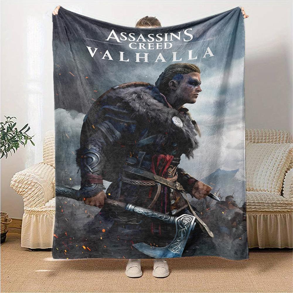 1pc Blanket - A-Assassin's Creed  Print Design,Lightweight Blanket for Sofa,Bed- Soft &Warm,Gift for All Seasons