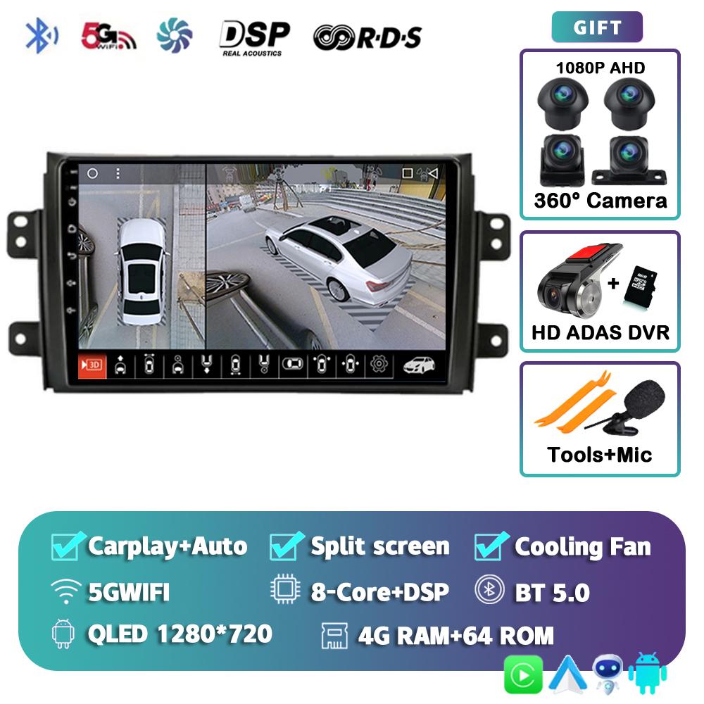 Pentru Suzuki SX4 2006-2013 Fiat Sedici 2005-2014 Android 14 Carplay Radio Auto Navigație Multimedia Player Video Audio 2din Stereo