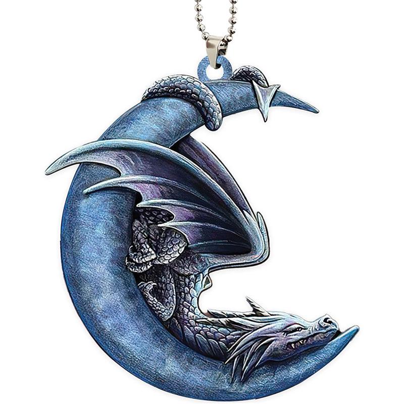 Blue Moon & Dragon Valentine's Hanging Ornament for Home Decoration