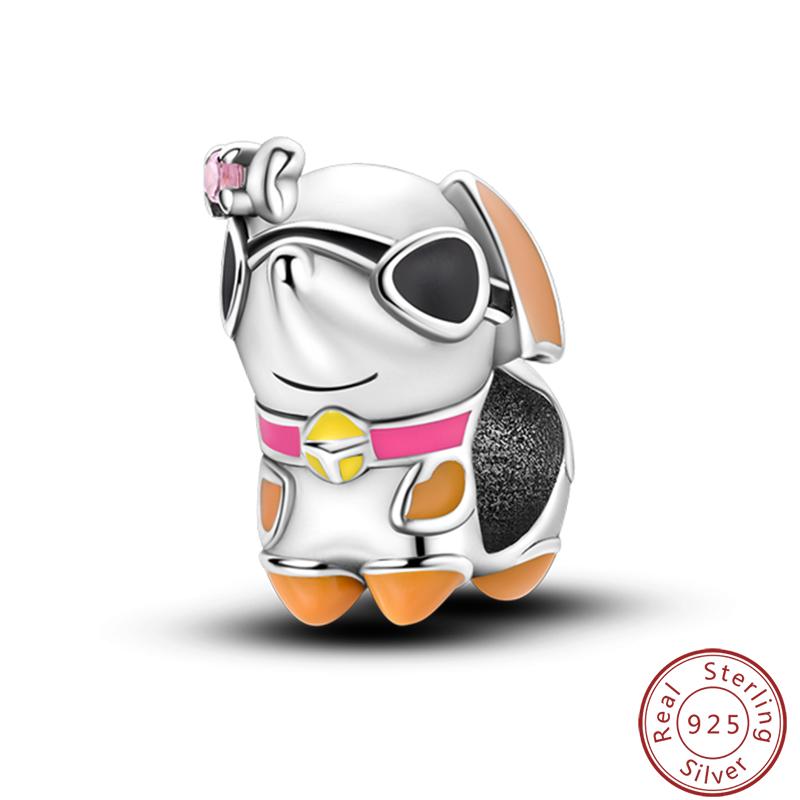 Cute Cat And Dog Series Copper Moon Butterfly Paw Print Charms 3Mm Diy Fine Jewelry Gifts Making