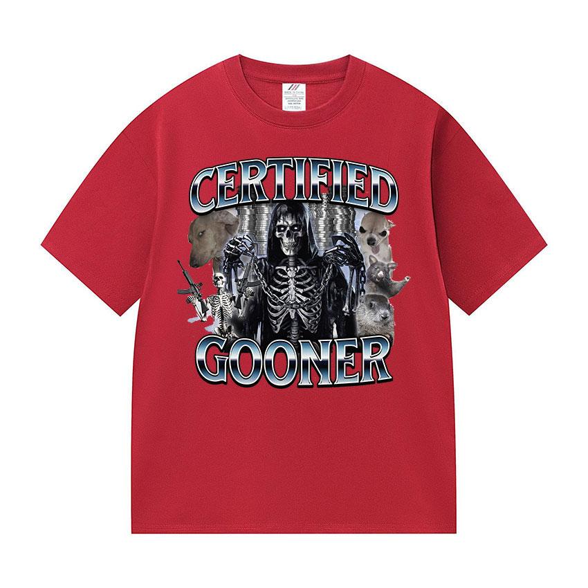

Funny Certified Gooner Screaming Possum Meme T Shirts Men Vintage Fashion Short Sleeve T-shirt O-Neck Unisex 100% Cotton T-shirt 3XL