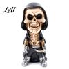 Collectible Skull Decoration Halloween Skeleton Warrior Sculpture Resin Art Soldier Figurine Statue Home Decor Gunner Model Ornaments for
