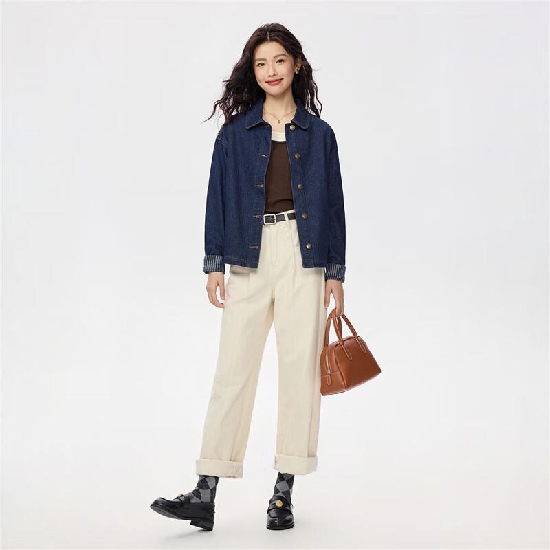 GIORDANO Women's Washed Denim Jacket