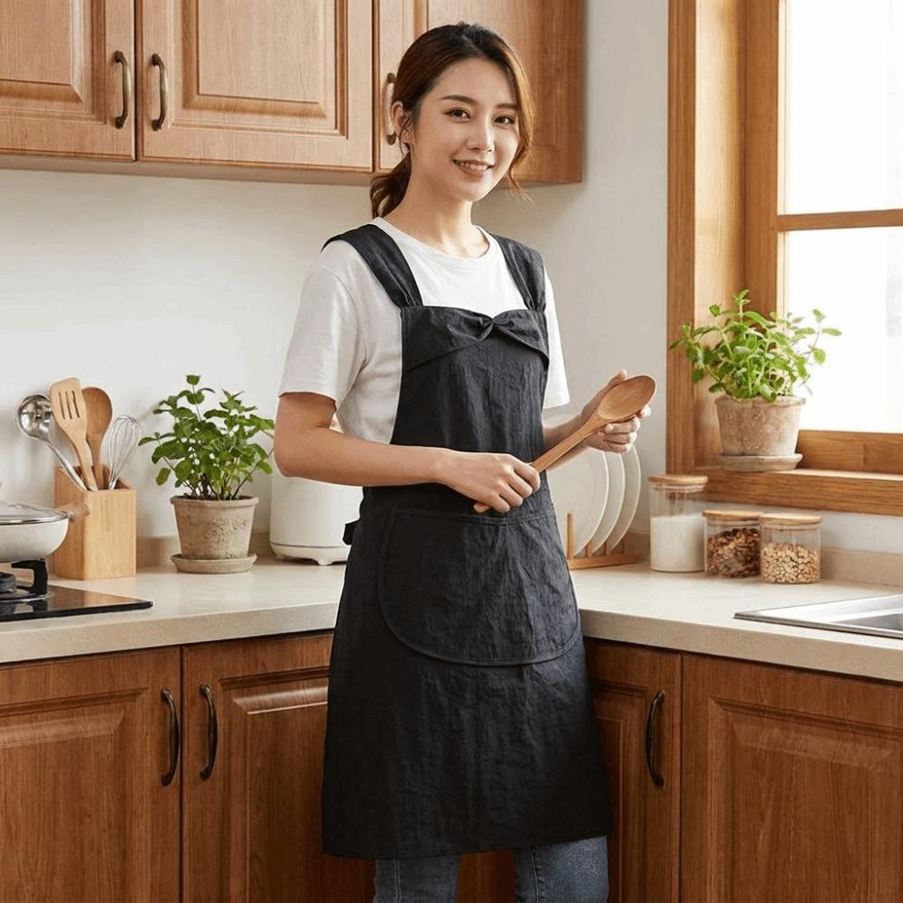 Adjustable Waterproof Apron Small Fresh Catering Work Uniform Comfortable Kitchen Apron Restaurant