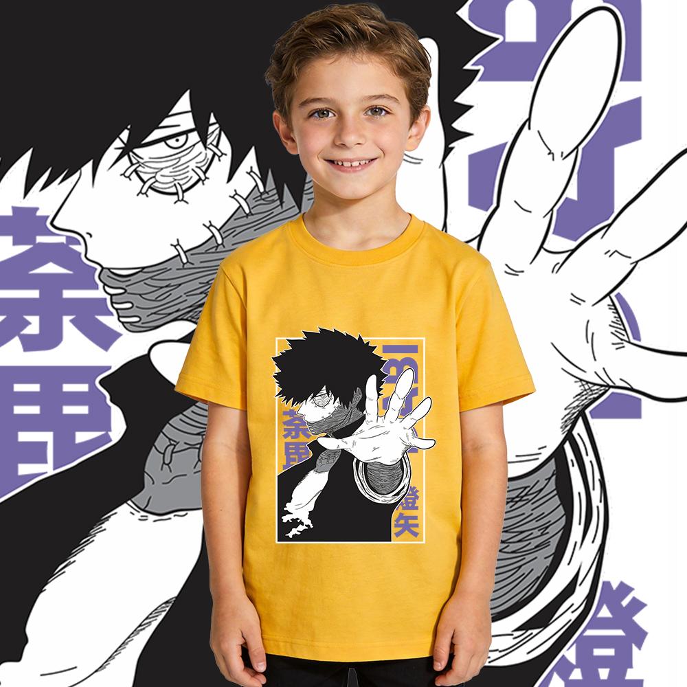 My Hero Academia Dabi Anime Print Cotton T Shirt for Boys and Girls Kids Casual Tee Short Sleeve Soft Breathable Summer