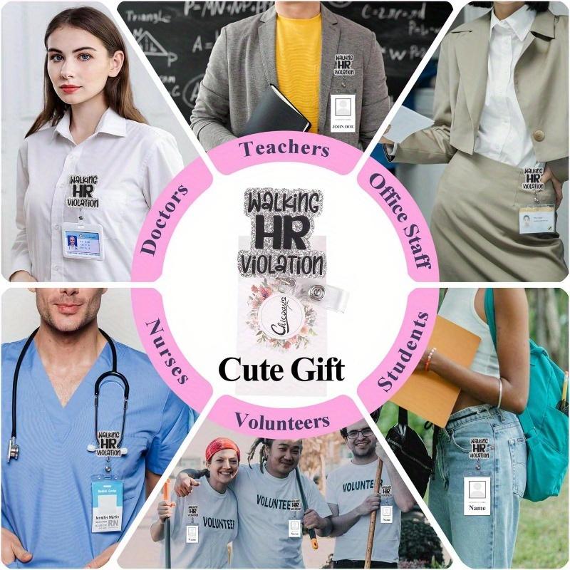 Interesting Badge Scroll Badge Clip, Scalable Nurse Cute Badge Clip, Name Badge Scroll, Scalable Crocodile Clip