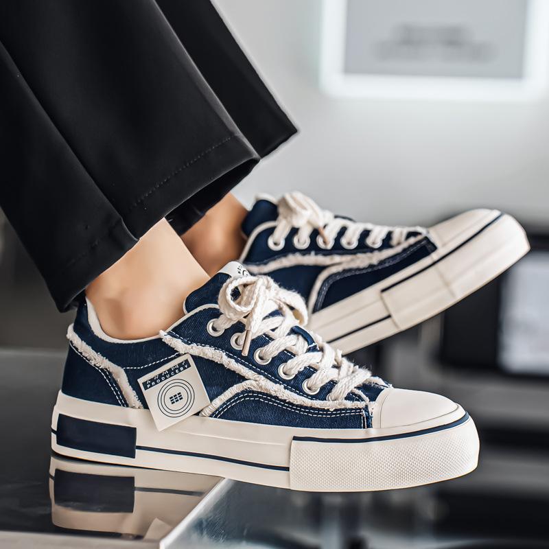 New niche low-top canvas shoes boys' sports and leisure men's shoes versatile board shoes