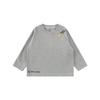Boys' Ribbed Round Neck Long-Sleeve Cartoon Tee