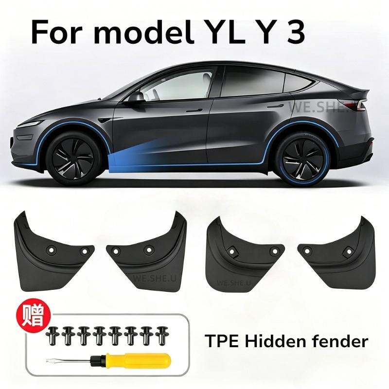 Mud Flaps For Tesla model YL Y Juniper 3 Highland 2026 2027 Mud Flap Splash Guard Mudguard Fender Mud Flaps Accessories