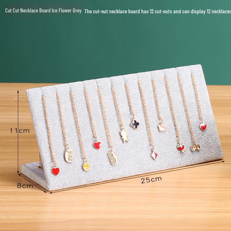 Extra Large Velvet Jewelry Display Stand: Necklace Hanger & Bracelet Storage Rack