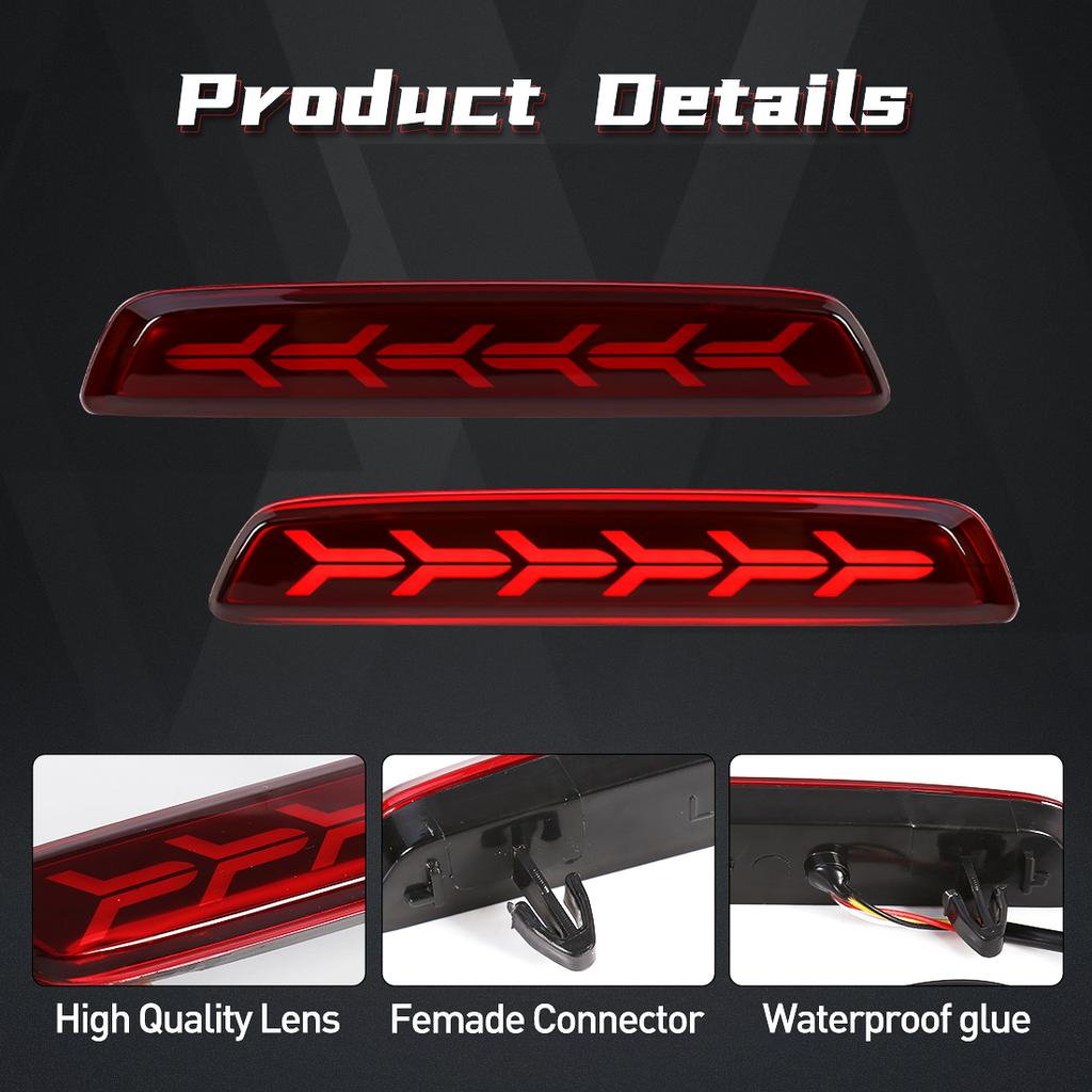 LED Odrazky zadního nárazníku pro Chevrolet Chevy Trax 2012 2013 2014 Brzdové výstražné dynamické směrové světlo Autopříslušenství 12V