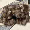 Lunghezza Totale 77cm SAGA LEATHER BOUTIQUE Spesso Voluminoso Pelo Vero Volpe Argentata Cappotto Giacca Taglia M Donna