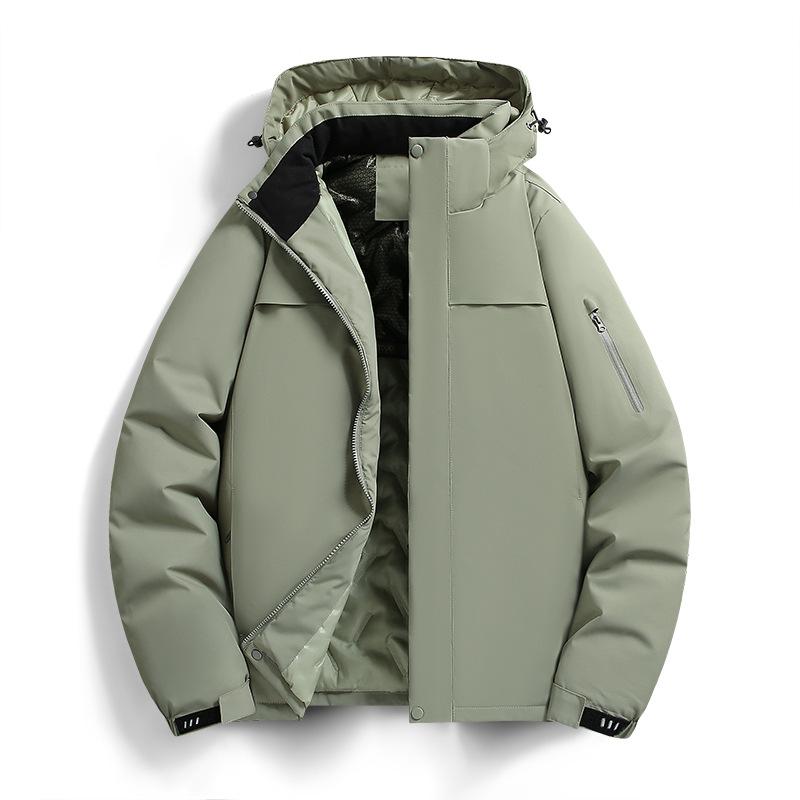 

Зимний штурмовой костюм, графеновый теплоизоляционный костюм, хлопковая куртка, съемный зажим для шапки, толстый зимний хлопковый костюм 6XL серый