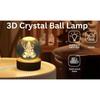 Lord Ganesh Ji Kristallkugel Nachtlicht Glaskugel Nacht-LED-Lampe mit Holzsockel Perfekt als Geschenk