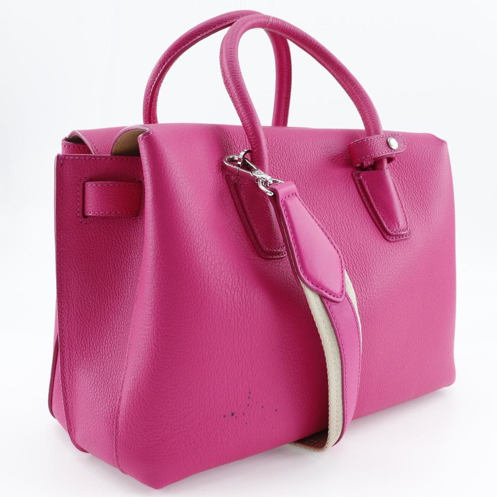 MCM Mirror Handbag MWT 6SMA04 PU001 2WAYShoulder Pink Leather Women Used