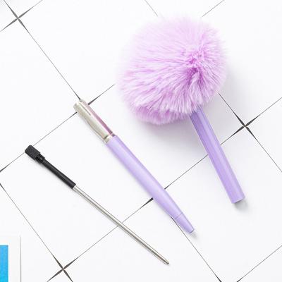 Süßer Pelzball Signierstift Kreativer Kugelschreiber Zubehör Tintenstift