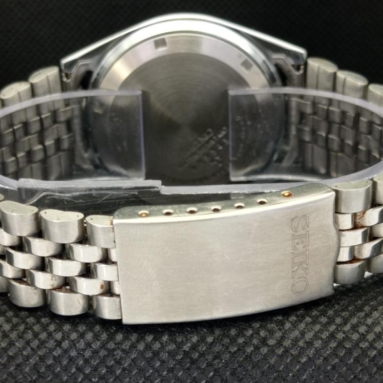 REFURBISHED VINTAGE SEIKO 5 AUTO 7009A JAPAN MENS D/D BLACK WATCH 605-a314195-2 SKU605-a314195