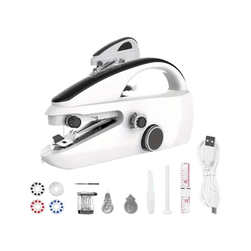 

Handheld Electric Sewing Machine Adjustable Speeds Portable Cordless Sewing Machine with Accessories For Clothing Repair 1
