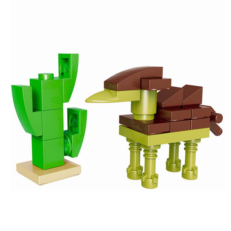 MOC Animals Figures Cute Small Giraffes Rhinoceroses Cows Construction Bricks Playthings ideal for Kids Friends Christmas Toy Children Gifts