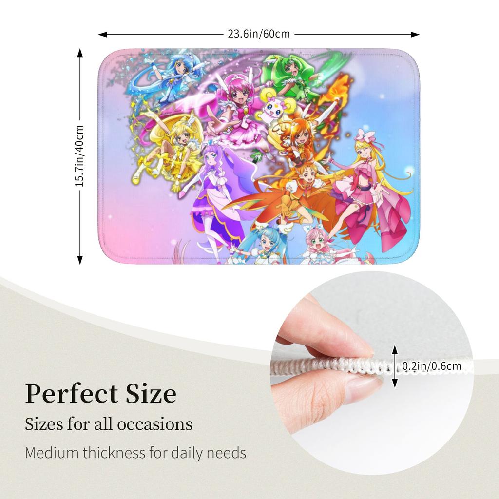 Pretty C-Cures Doormat Anti-Slip Entrance Welcome Kitchen Bathroom Floor Door Mat Sweet Angel Toilet Living Room Carpet Rug