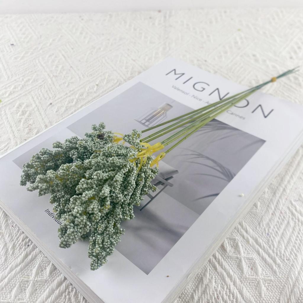 10pcs Direct Sales Plant Simulation Foam Tasong Wheat Ears Flower Home Flower Arrangement Living Room Dining Table Camping Decoration