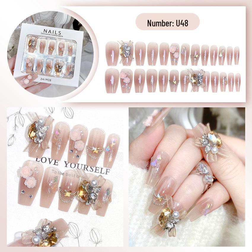 High-End Handmade Nail Art: Pure Desire Style Rhinestone Nail Stickers Collection.