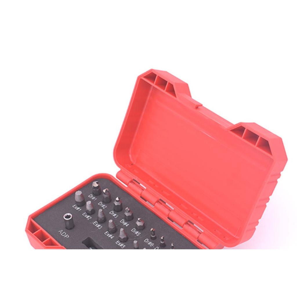 22Pcs Screw Remover Set, High-speed Steel Anti-tooth and Anti-wire Removal Tool, Damaged Screw Remover