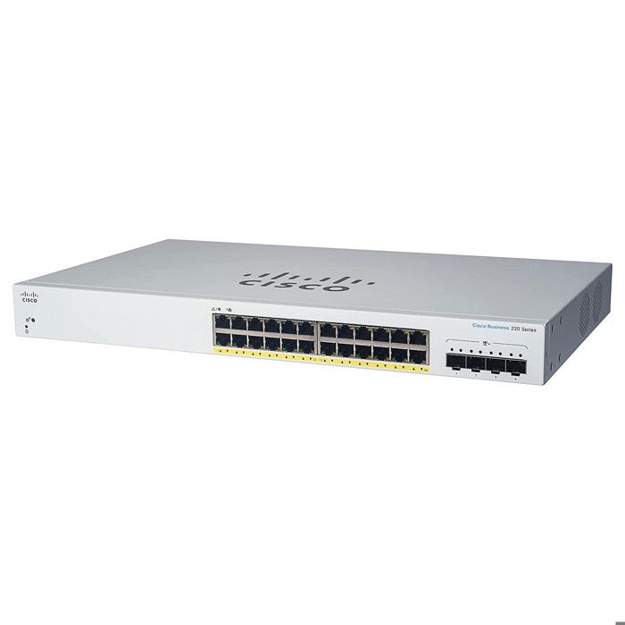 Switch - Cisco - CBS220-24FP-4X-EU - 24 Ports GE - PoE+ 382W - 4x10G SFP+