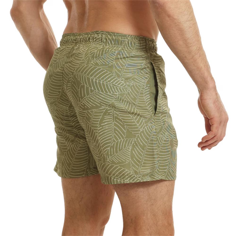 RIPT Essentials Mens Leaf Print Swim Shorts
