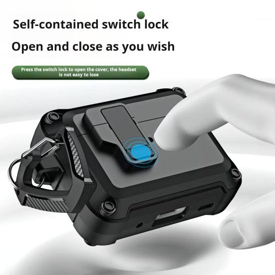 Kryt na sluchátka pro Airpods Pro 2 Shock-Proof Skin Full Cover s duálním materiálem Podpora bezdrátového nabíjení Switch Lock Ochranné pouzdro na sluchátka