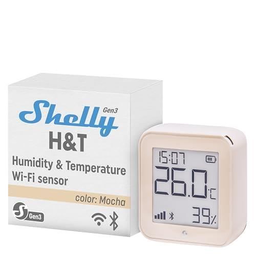 Capteur de température - shelly - plus h&t gen. 3 - bluetooth - wi-fi - marron