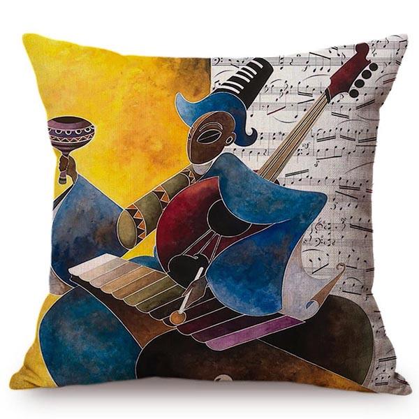 Africa Traditional Culture Art Sofa Decoration Cushion Cover Colourful African Woman Abstract Pattern Car Throw Pillow Case