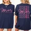 Senior Class of The 2026 Bow Shirt Senior Coquette College High School Senior Tee School Graduation Trip Printed Tshirt Tops