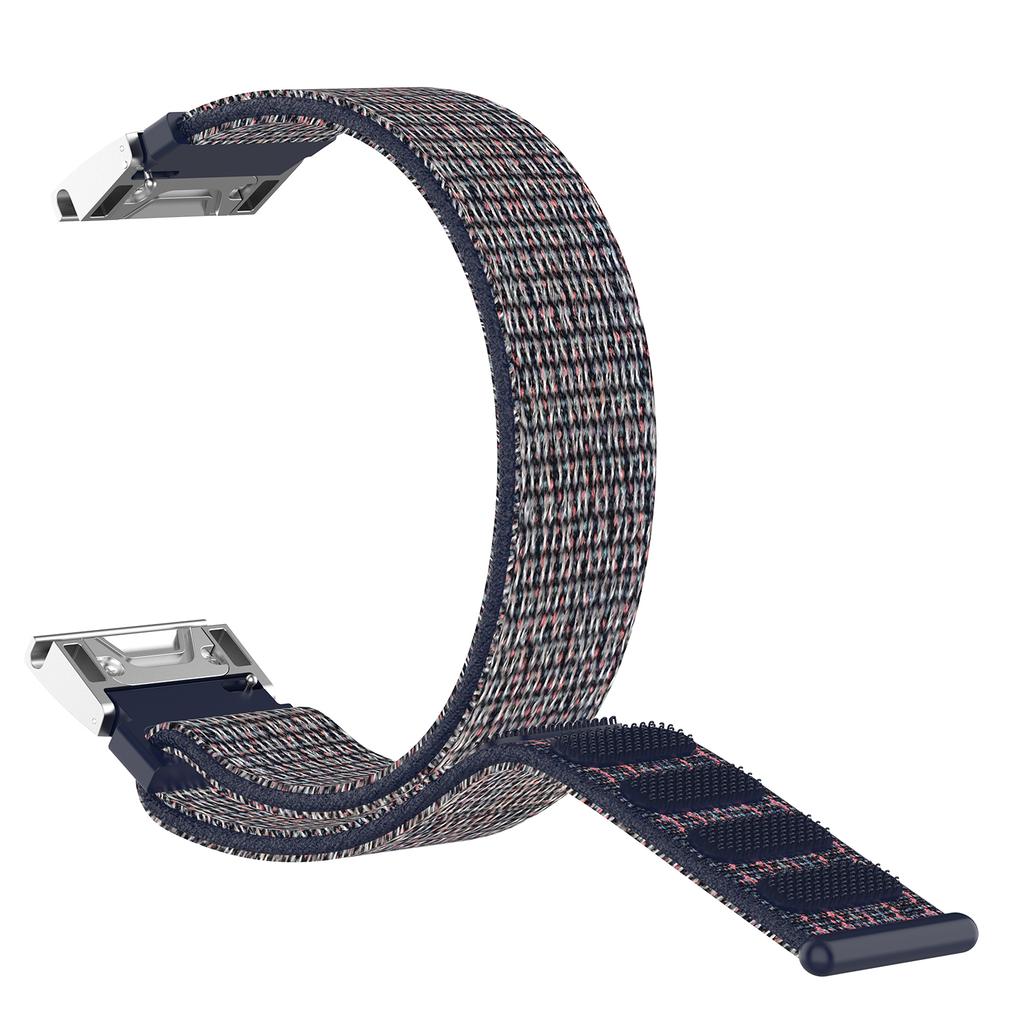 For Garmin Forerunner 570 47mm/Fenix 8 47mm/Fenix 7/Fenix 6/Fenix 5 Loop Fastener Nylon Smart Watch Strap Wristband