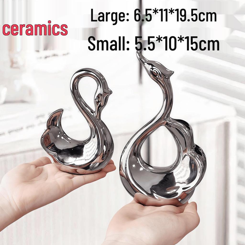 Figuritas de Cisne de Lujo: Decoración Elegante para Entrada, Sala de Estar o Armario